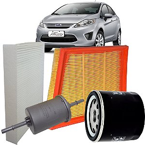 Kit filtros de ar óleo combustível e cabine - Ford New Fiesta Mexicano de 2010 até 2013