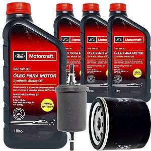 Kit Revisão 70.000 km Ford Motorcraft - Ford New Fiesta 1.5 16v 1.6 16v Após 2013 E Nova Ecosport 1.6 16V Sigma