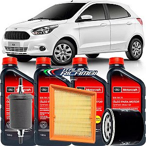 Kit Revisão 5w20 Motorcraft E Filtros De Ar Óleo Combustível Ford Ka 1.0 3 Cilindros E 1.5 16V Sigma 4 Cilindros