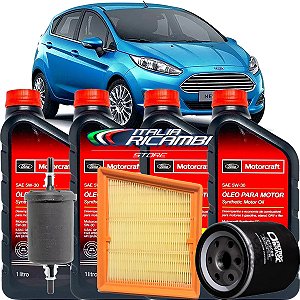 Kit Revisão Troca De Óleo Motorcraft 5W30 Ford New Fiesta 1.5 E 1.6 16V De 2014 Em Diante