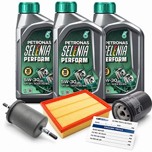 Kit Revisão Troca De Óleo Selenia 5W30 E Filtros Fiat Punto 1.4 8v Mpi Fire 2008 2009 2010 2011 2012