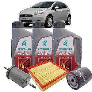 Kit Revisão Troca De Óleo Selenia K 5W30 E Filtros Fiat Punto 1.4 8v Mpi Fire De 2008 Até 2012