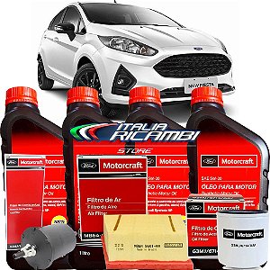 Kit Revisão Troca De Óleo 5w20 E Filtros Completo Original Ford Motorcraft New Fiesta 1.6 2017 2018 2019