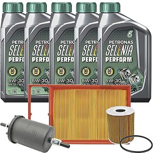 Kit óleo Selenia 5W30 e filtros - Fiat Bravo Doblò Grand Siena Idea Linea Punto Palio Strada Etorq