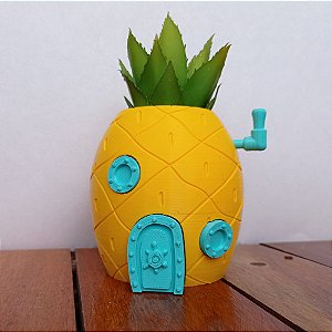 DUPLICADO -  Bob Esponja Casa Abacaxi Vaso Suculentas
