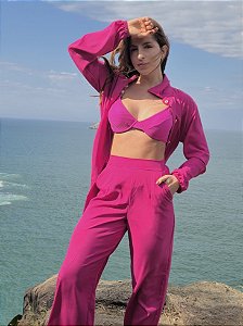 Calça Pantalona Rosa Pink