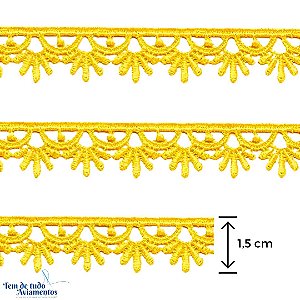 Gp033-Larg 1,5Cm 100% Poliester Amarelo Cor 079