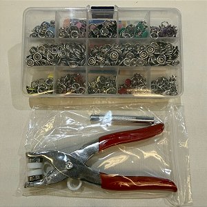 Kit Alicate Pressão Matrizes Botões KH-T0012 - Sun Special