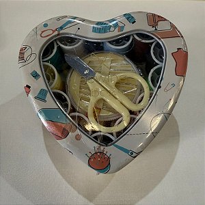 Kit de costura portátil formato Coração OK-071