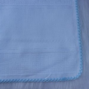 Fraldinha Estrela Crochet 30X40 1 Unidade Cor Azul Bebê