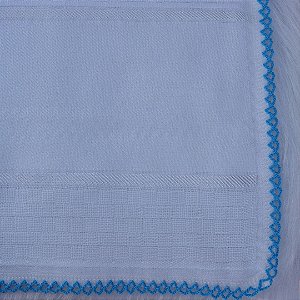 Fraldinha Estrela Crochet 30X40 1 Unidade Cor Azul Médio