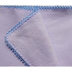 Manta Cueiro Crochet 90X90 1 Unidade Cor Azul