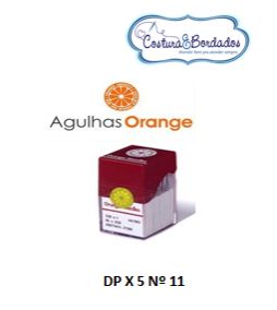 Agulha Orange Dp X 5 Reta Cabo Grosso Caseadeira Nº 11