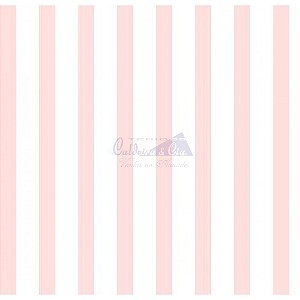 Tricoline Listrado Smart (Rosa) Cor 10 100%Algodão Tt180368