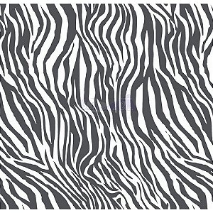 Tricoline Animal Print Zebra Cor 01 100%Algodão Tt200549 (Preto Com Branco)