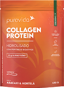 COLLAGEN PROTEIN 450G ABACAXI & HORTELÃ - PURAVIDA