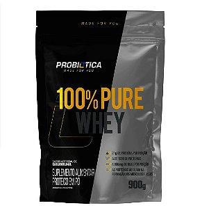 100% PURE WHEY PROTEIN 900G  REFIL BAUNILHA