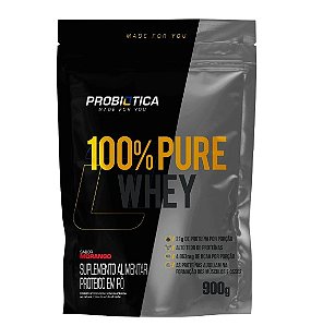 100% PURE WHEY PROTEIN 900G REFIL MORANGO