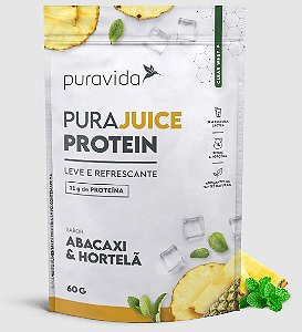 PURAJUICE PROTEIN 300G ABACAXI COM HORTELÃ - PURAVIDA