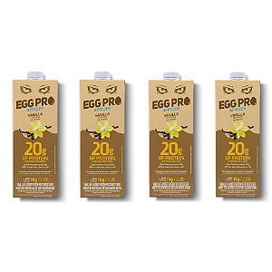 Clara de Ovo Pasteurizada Sabor Baunilha  EGG PRO (Kit com 4 Litros)