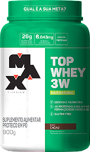 TOP WHEY 3W + NATURAL POTE 900 GR CACAU