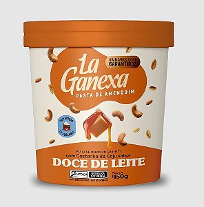 PASTA DE AMENDOIM DOCE DE LEITE COM CASTANHA 450GR - LA GANEXA