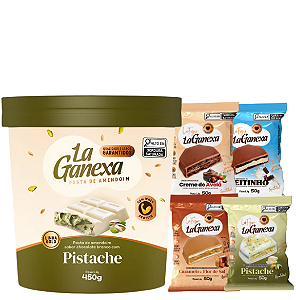 PASTA DE AMENDOIM LA GANEXA  450GR  PISTACHE + 1 ALFAJOR