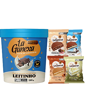 PASTA DE AMENDOIM LA GANEXA 1.005GR LEITINHO + 2 ALFAJOR