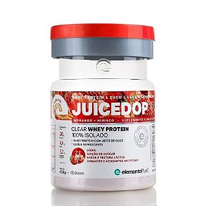 WHEY PROTEIN ISOLADO JUICEDOP ISO 450G (MORANGO + HIBISCO) - ELEMENTOPURO