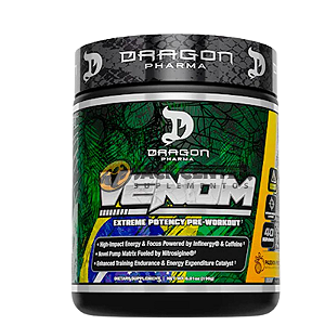 PRÉ TREINO VENOM EXTREME 196G - DRAGON PHARMA SABOR PASSION FRUIT