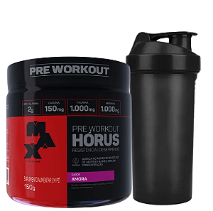 HÓRUS PRÉ TREINO 150GR AMORA + COQUETELEIRA BRINDE