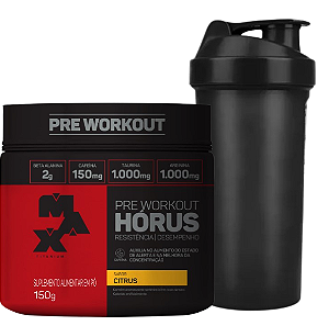 HORUS PRÉ TREINO 150G CITRUS  + COQUETELEIRA