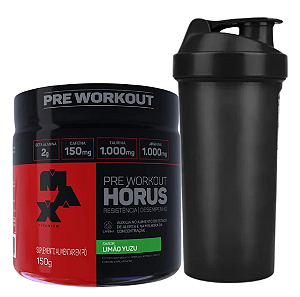 HORUS PRÉ TREINO 150G LIMÃO + COQUETELEIRA