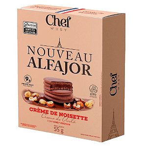 ALFAJOR CHEF WHEY CREME DE AVELÃ 55G