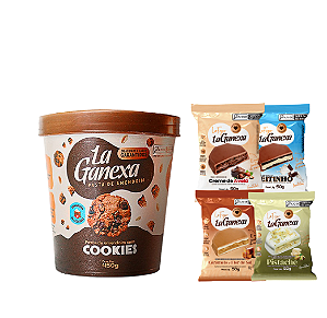 PASTA DE AMENDOIM LA GANEXA  COOKIES 450G + 2 ALFAJOR