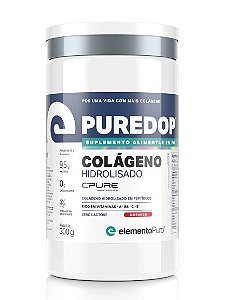 PUREDOP COLAGENO HIDROLISADO 300G MORANGO ELEMENTO PURO