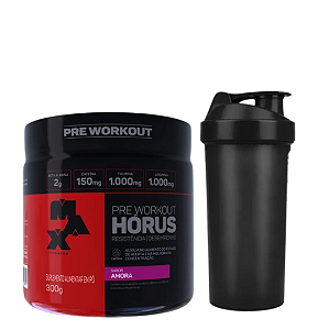 Hórus Pré Treino 300gr Amora + Coqueteleira