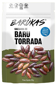 Castanha de Baru Torrada Com Sal Marinho de Mossoró 90g - BARÚKAS