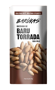 Castanha de Baru Torrada Sem Pele 50g - BARÚKAS
