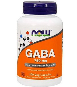 GABA 750Mg 100 Veg Caps - NOW