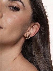 MIX DE BRINCOS ARGOLA CORACAO | BANHADO A OURO