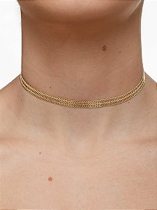 CHOKER MALHA VAZADA LISA