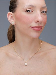 CONJUNTO CHUVEIRO QUADRADO | BANHADO A OURO