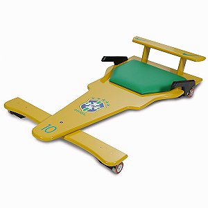 Carrinho de Rolimã F1 Amarelo Brasil