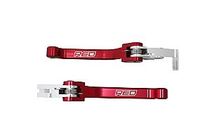 Manetes Retráteis Tornado250 Falcon XRE 300 Bros 160 Xtreme Vermelhos