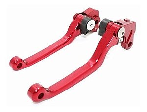 Manetes Retráteis Red Dragon Usinado Premium Honda CRF 250R/X 450R/X