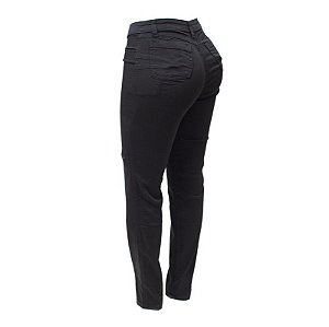 Calça Jeans Moto Feminina HLX Slim Preta - Tam. 34