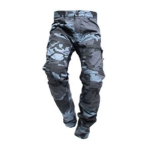 Calça Jeans Motociclista HLX Defender Camuflada Chumbo - Consulte