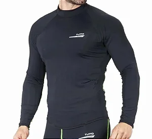 Camiseta Segunda Pele Tutto Térmica - Preta - Tam GG (XL)