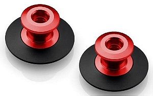 Slider Traseiro De Balança Original Rizoma Vermelho 6mm Yamaha Triumph